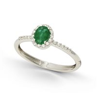 Anello Recarlo Donna Iris in Oro bianco Smeraldo 0.27 Ct R33CG251/SM - R33CG251/SM-16